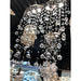 Icicle Polished Chrome Clear Crystal 6 Light Halogen Flushmount - Flushmounts