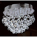 Icicle Polished Chrome Clear Crystal 6 Light Halogen Flushmount - Flushmounts