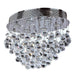 Icicle Polished Chrome Clear Crystal 6 Light Halogen Flushmount - Flushmounts