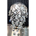 Icicle Polished Chrome Clear Crystal 7 Light Halogen Chandelier - Chandeliers