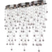 Icicle Polished Chrome Clear Crystal 9 Light Halogen Flushmount - Flushmounts