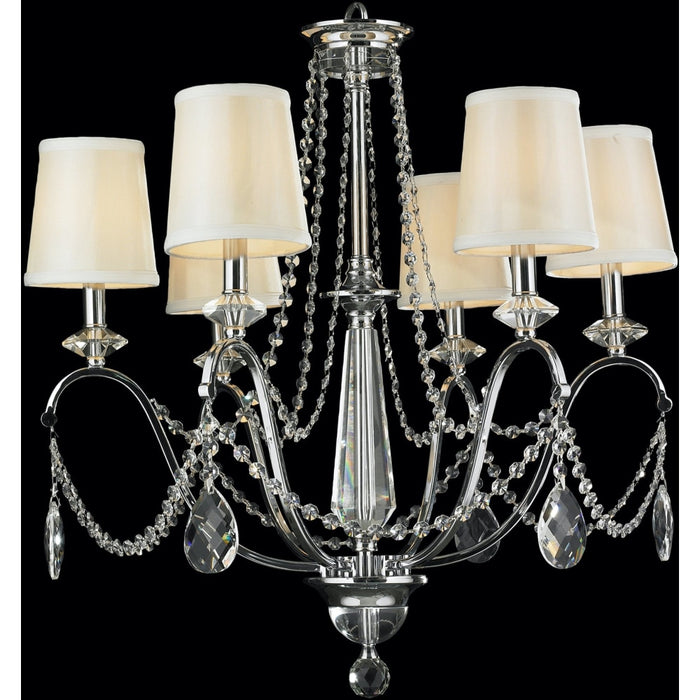 Innsbruck Polished Chrome Clear Crystal 6 Light Chandelier - Chandeliers