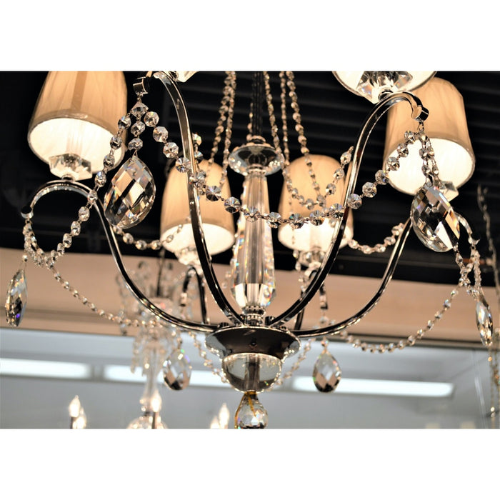 Innsbruck Polished Chrome Clear Crystal 6 Light Chandelier - Chandeliers