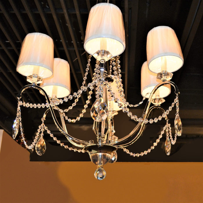 Innsbruck Polished Chrome Clear Crystal 6 Light Chandelier - Chandeliers