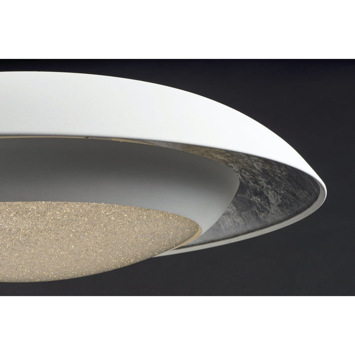 Iris Silver Leaf / White LED Flush Mount - Flushmounts