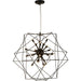 Le Cage Matte Black 24 Light Halogen Chandelier - Chandeliers