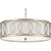 Libby Langdon for Crystorama Graham 6 Light Antique Silver Chandelier - Chandeliers