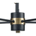 Livingston Matte Black Satin Brass Chandelier - Chandeliers