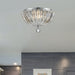 Mansfield Polished Chrome Clear Crystal 3 Light Flushmount - Flushmounts