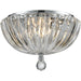 Mansfield Polished Chrome Clear Crystal 3 Light Flushmount - Flushmounts