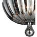 Mansfield Polished Chrome Smoke Crystal 3 Light Flushmount - Flushmounts