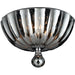 Mansfield Polished Chrome Smoke Crystal 3 Light Flushmount - Flushmounts