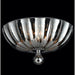 Mansfield Polished Chrome Smoke Crystal 3 Light Flushmount - Flushmounts