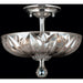 Mansfield Polished Chrome Smoke Crystal 3 Light Semi-Flushmount - Semi-Flushmounts