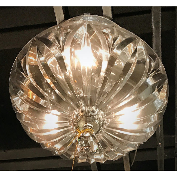 Mansfield Polished Chrome Smoke Crystal 3 Light Semi-Flushmount - Semi-Flushmounts