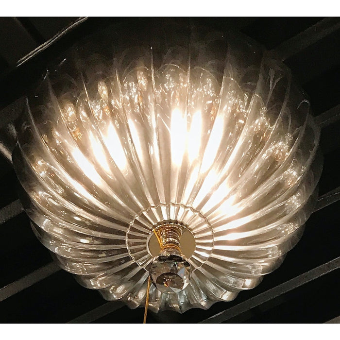 Mansfield Polished Chrome Smoke Crystal 4 Light Flushmount - Flushmounts