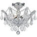 Mari Theresa Polished Chrome Clear Crystal 3 Light Semi-Flushmount - Semi-Flushmounts