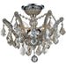 Mari Theresa Polished Chrome Clear Crystal 3 Light Semi-Flushmount - Semi-Flushmounts
