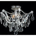 Mari Theresa Polished Chrome Clear Crystal 3 Light Semi-Flushmount - Semi-Flushmounts