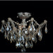 Mari Theresa Polished Chrome Clear Crystal 3 Light Semi-Flushmount - Semi-Flushmounts