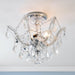 Mari Theresa Polished Chrome Clear Crystal 3 Light Semi-Flushmount - Semi-Flushmounts