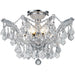 Mari Theresa Polished Chrome Clear Crystal 6 Light Semi-Flushmount - Semi-Flushmounts