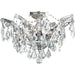 Mari Theresa Polished Chrome Clear Crystal 6 Light Semi-Flushmount - Semi-Flushmounts