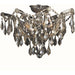 Mari Theresa Polished Chrome Clear Crystal 6 Light Semi-Flushmount - Semi-Flushmounts