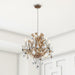 Maria Theresa Polished Chrome Amber Crystal 6 Light Chandelier - Chandeliers
