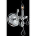 Maria Theresa Polished Chrome Clear Crystal 1 Light Wall Sconce - Wall Sconces
