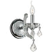 Maria Theresa Polished Chrome Clear Crystal 1 Light Wall Sconce - Wall Sconces