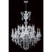 Maria Theresa Polished Chrome Clear Crystal 18 Light Chandelier - Chandeliers