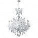 Maria Theresa Polished Chrome Clear Crystal 18 Light Chandelier - Chandeliers