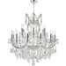 Maria Theresa Polished Chrome Clear Crystal 19 Light Chandelier - Chandeliers