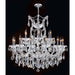 Maria Theresa Polished Chrome Clear Crystal 19 Light Chandelier - Chandeliers