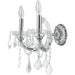 Maria Theresa Polished Chrome Clear Crystal 2 Light Wall Sconce - Wall Sconces