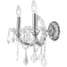 Maria Theresa Polished Chrome Clear Crystal 2 Light Wall Sconce - Wall Sconces