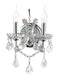 Maria Theresa Polished Chrome Clear Crystal 2 Light Wall Sconce - Wall Sconces