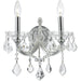 Maria Theresa Polished Chrome Clear Crystal 2 Light Wall Sconce - Wall Sconces