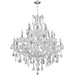 Maria Theresa Polished Chrome Clear Crystal 28 Light Chandelier - Chandeliers