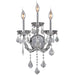 Maria Theresa Polished Chrome Clear Crystal 3 Light Wall Sconce - Wall Sconces