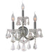Maria Theresa Polished Chrome Clear Crystal 3 Light Wall Sconce - Wall Sconces