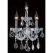 Maria Theresa Polished Chrome Clear Crystal 3 Light Wall Sconce - Wall Sconces