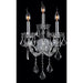 Maria Theresa Polished Chrome Clear Crystal 3 Light Wall Sconce - Wall Sconces