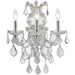 Maria Theresa Polished Chrome Clear Crystal 3 Light Wall Sconce - Wall Sconces