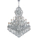 Maria Theresa Polished Chrome Clear Crystal 48 Light Chandelier - Chandeliers