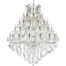 Maria Theresa Polished Chrome Clear Crystal 49 Light Chandelier - Chandeliers