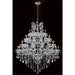 Maria Theresa Polished Chrome Clear Crystal 49 Light Chandelier - Chandeliers