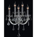 Maria Theresa Polished Chrome Clear Crystal 5 Light Wall Sconce - Wall Sconces