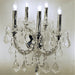 Maria Theresa Polished Chrome Clear Crystal 5 Light Wall Sconce - Wall Sconces